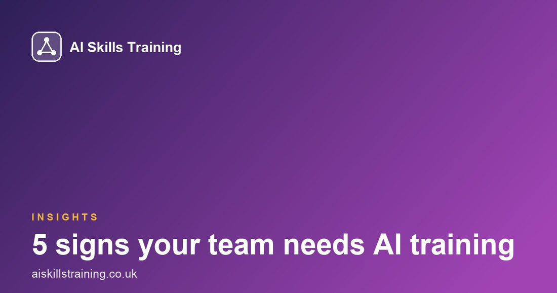 5 signs your team needs AI training