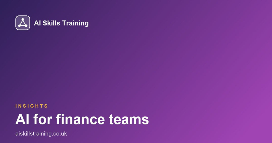 AI for finance teams: where it helps most