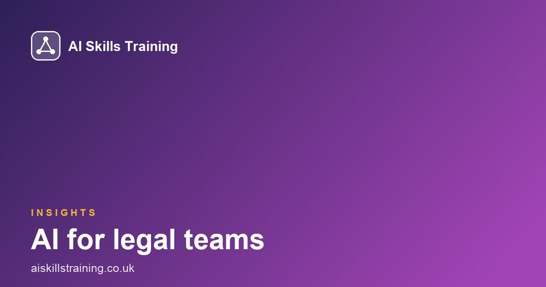 AI for legal teams: where it helps most