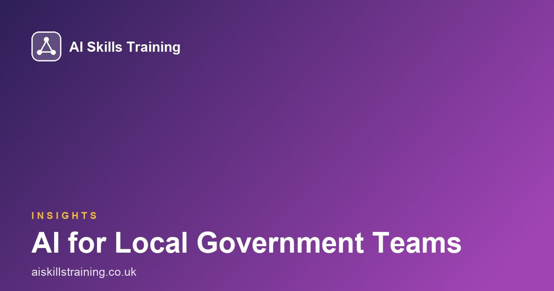 AI for Local Government Teams: Where It Helps Most