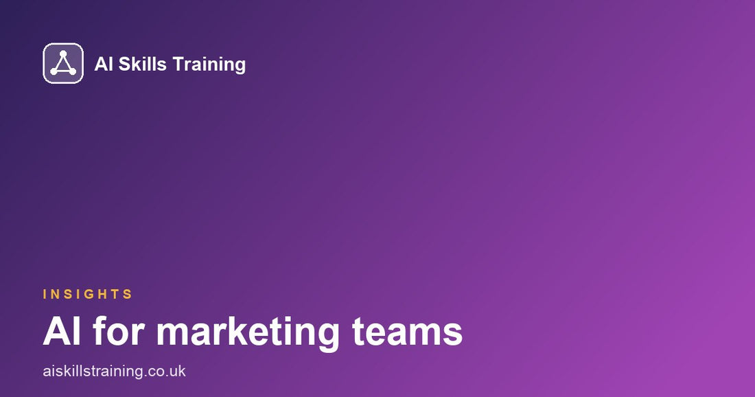 AI for marketing teams: where it helps most
